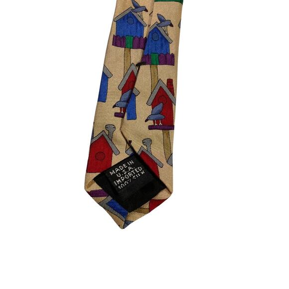 Save The Children Allison Age 10 1/2 Bird Village Bird House Novelty Necktie - Picture 6 of 7